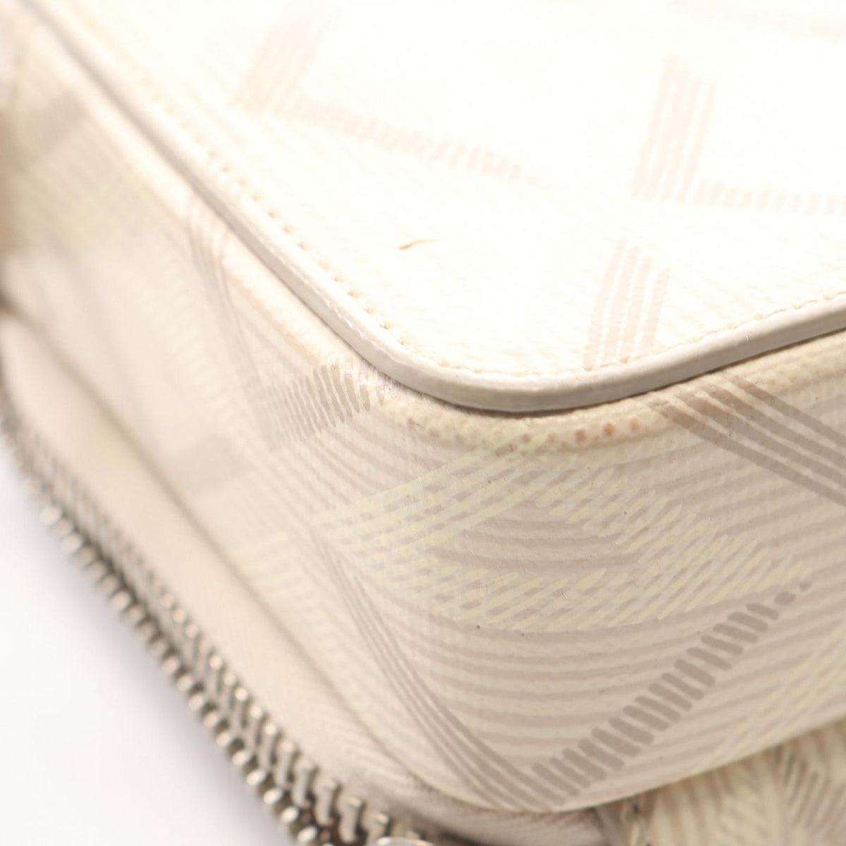 Dior Shoulder Bag Messenger Pouch CD Diamond Ivory Canvas Leather — view 8