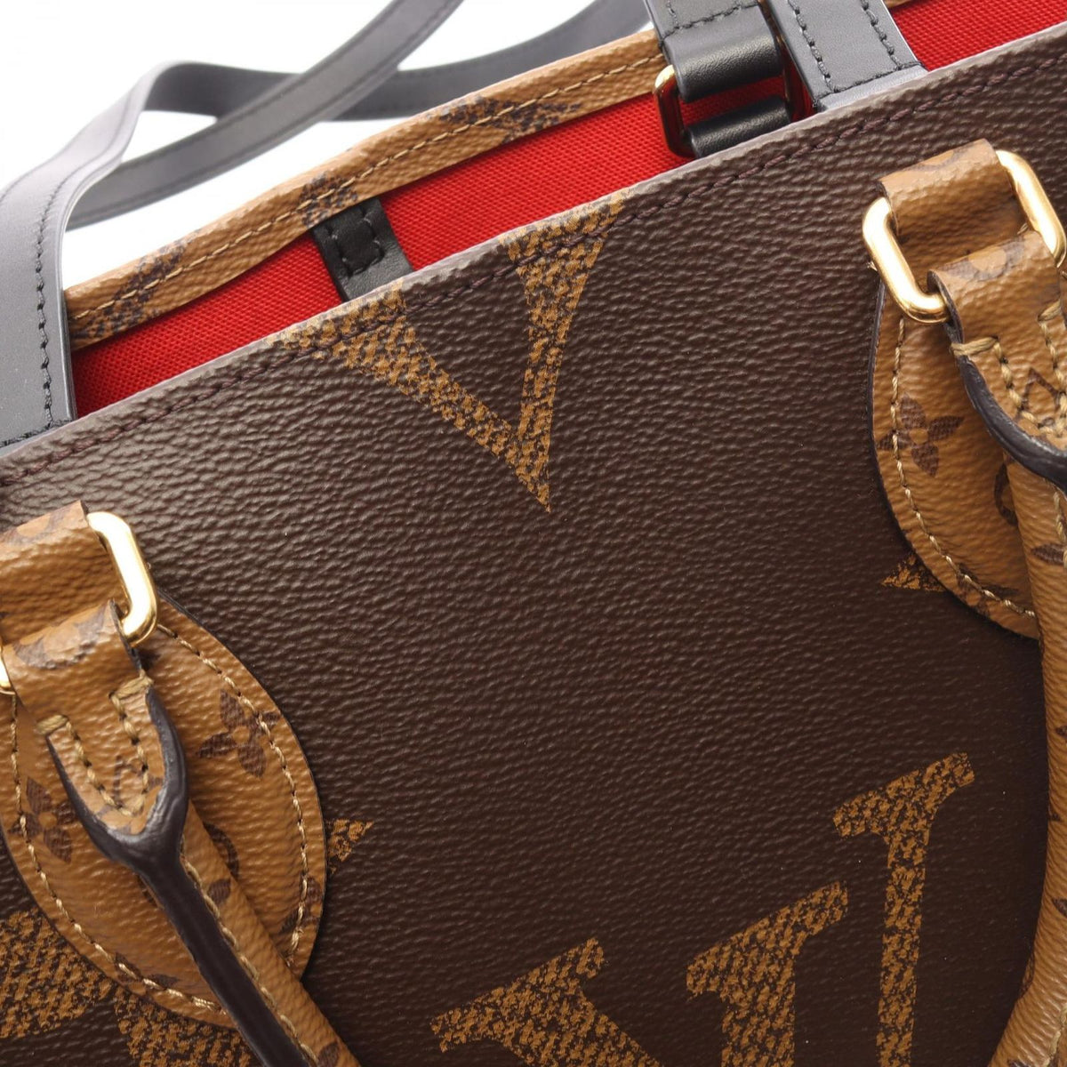 Louis Vuitton Tote Bag On The Go MM Monogram Giant Reverse Leather — view 8