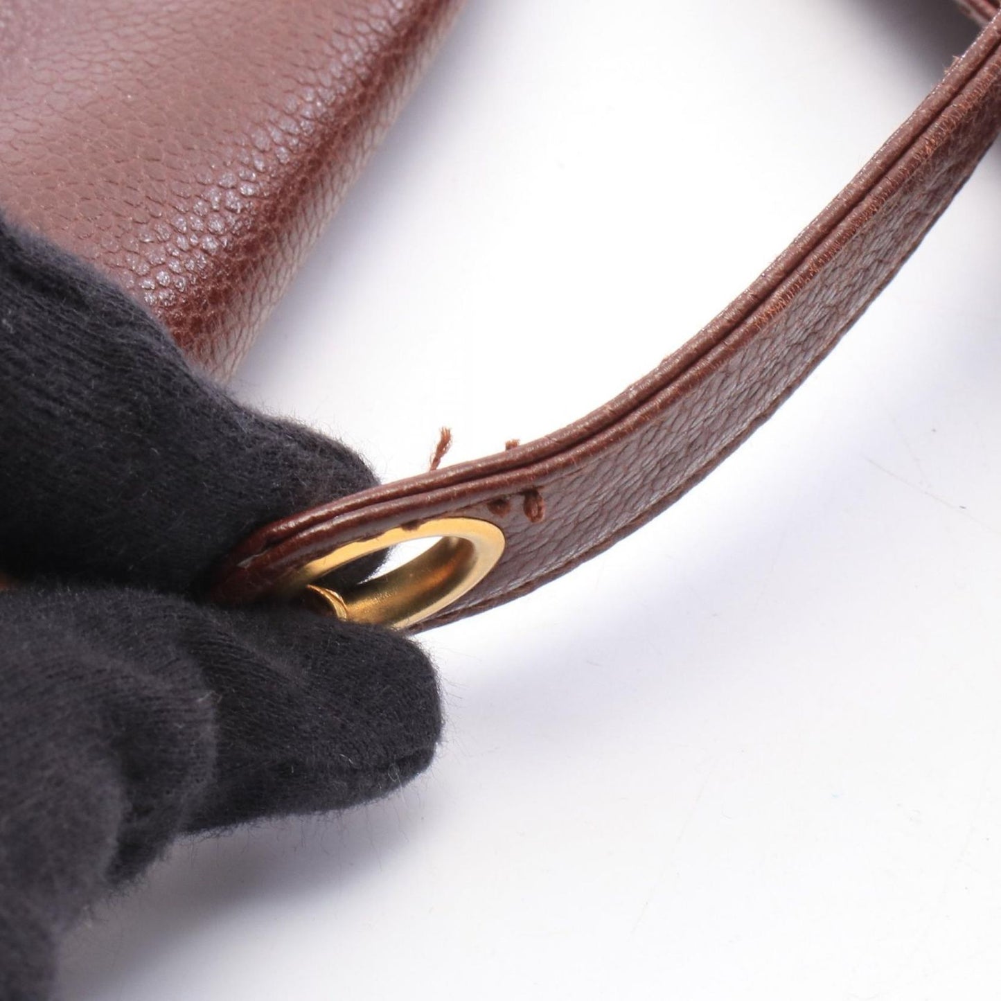 Chanel Shoulder Bag Triple CC Logo Brown Caviar Leather Coco — view 8