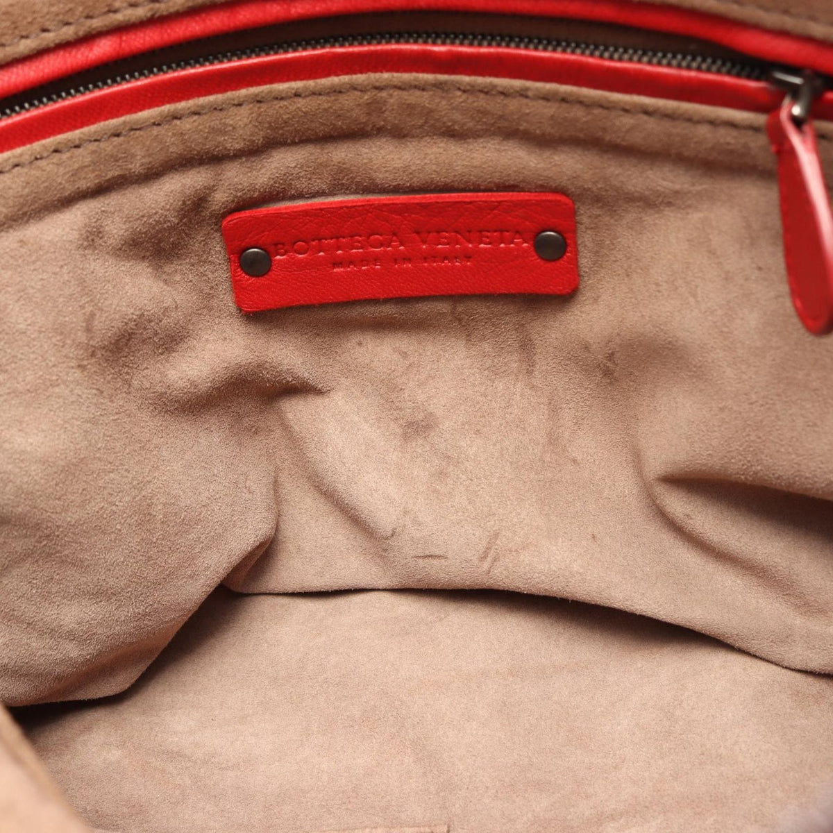 Bottega Veneta Shoulder Bag Nodini Intrecciato Red Leather — view 8