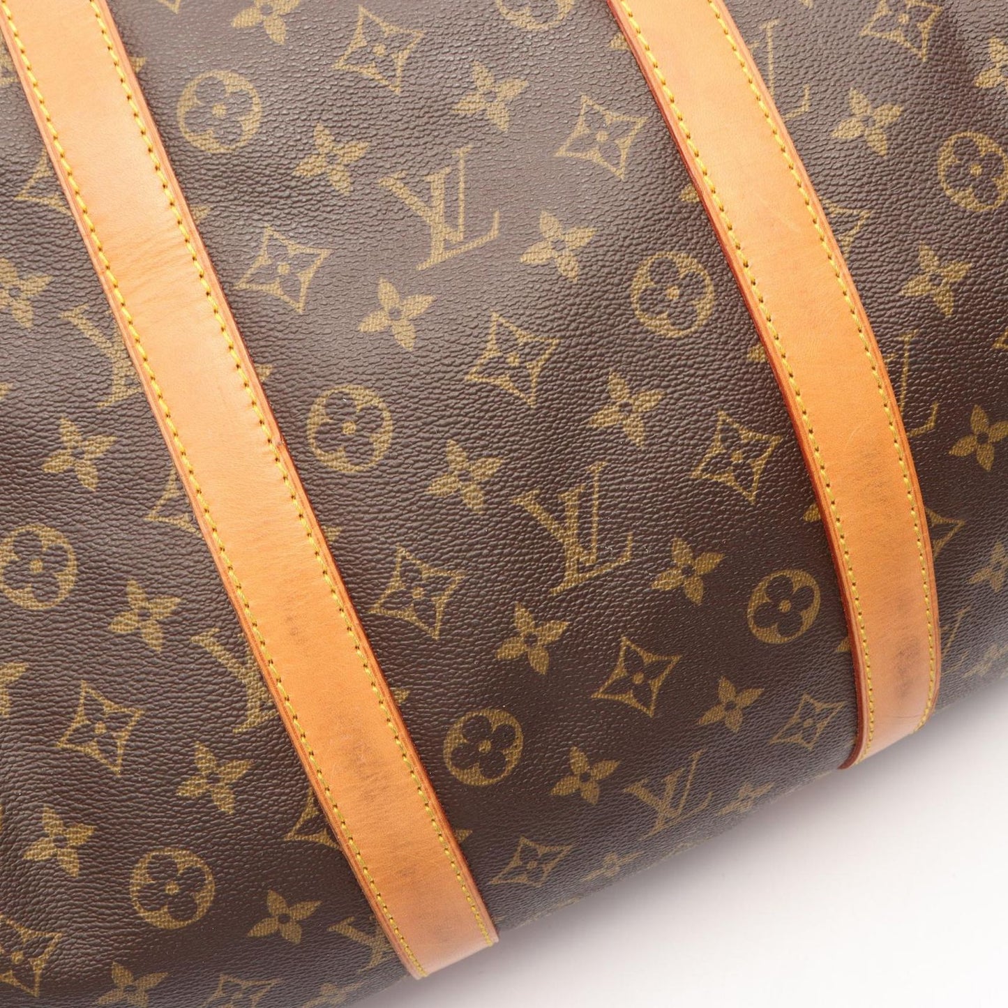 Louis Vuitton Boston Bag Keepall 55 Monogram Leather — view 8