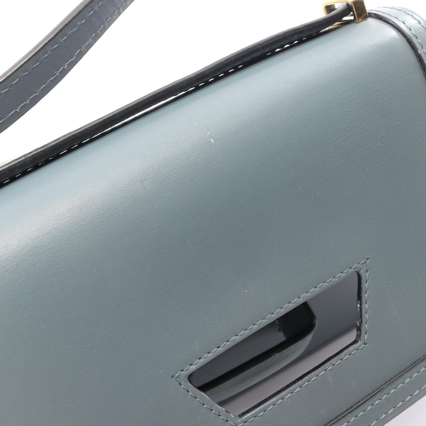 Loewe Shoulder Bag Barcelona Blue Gray Leather Small — view 8
