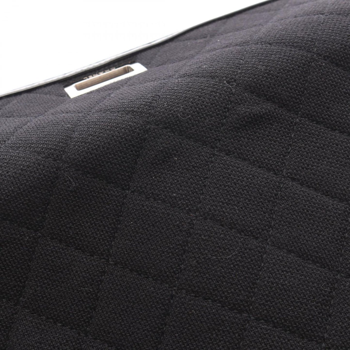 Chanel Shoulder Bag 2.55 Quilted East Waist Black Canvas Patent Chain — view 8