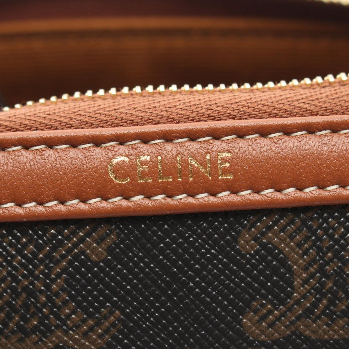 Celine Shoulder Bag Chain Clutch Triomphe Leather — view 4