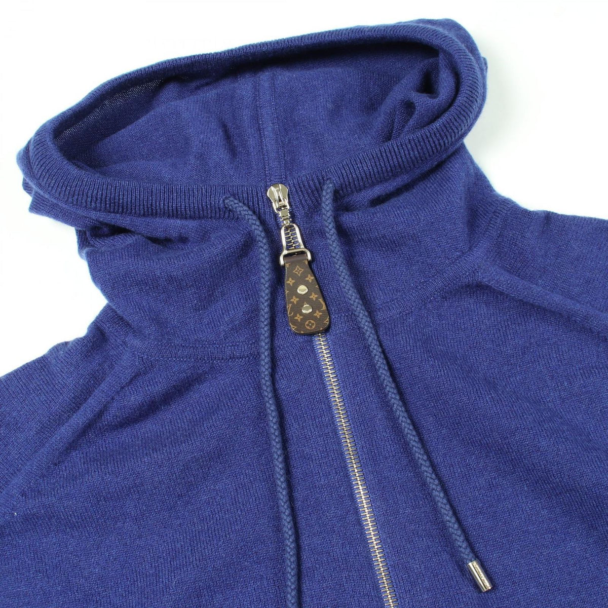 Louis Vuitton Hoodie Knit Blue Cashmere Zip — view 7