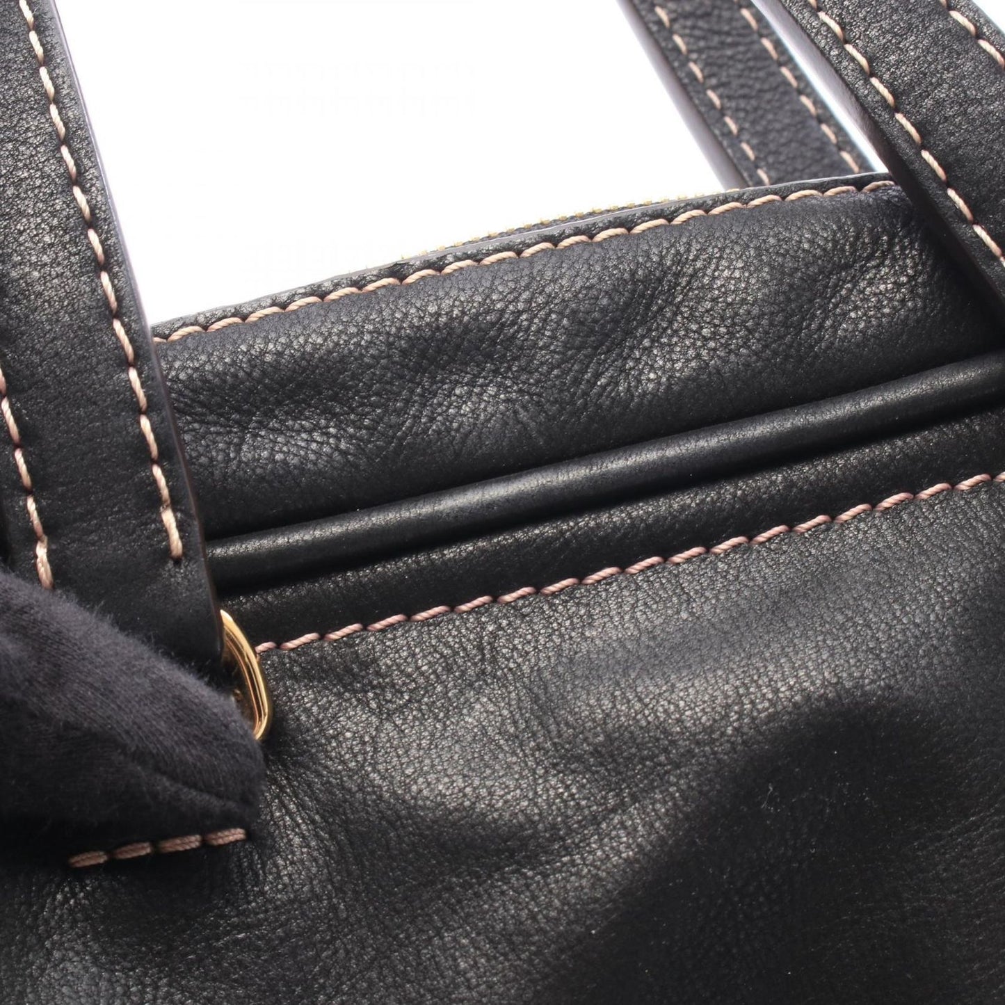 Loewe Handbag Mad Tall Anagram Tassel Black Leather — view 7