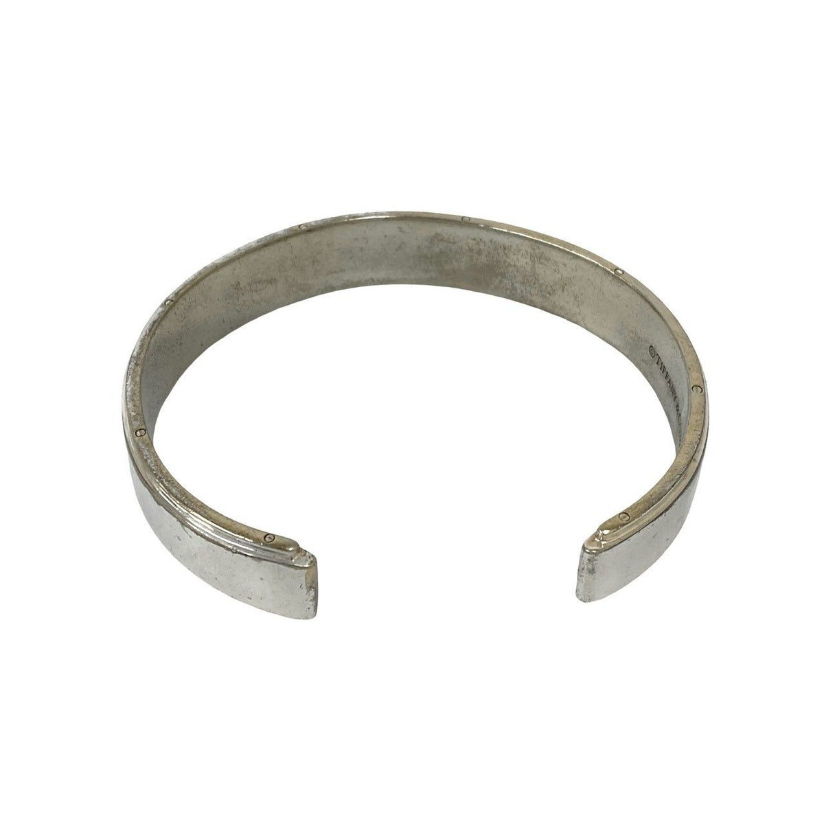 Tiffany & Co Vintage Heavy Plain Bangle 925 Sterling Silver Bracelet — view 6