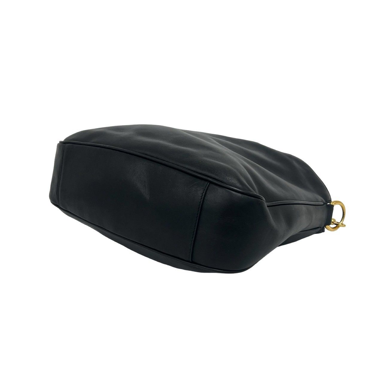 Gucci Vintage Bamboo Leather 2-Way Shoulder Bag Black — view 8