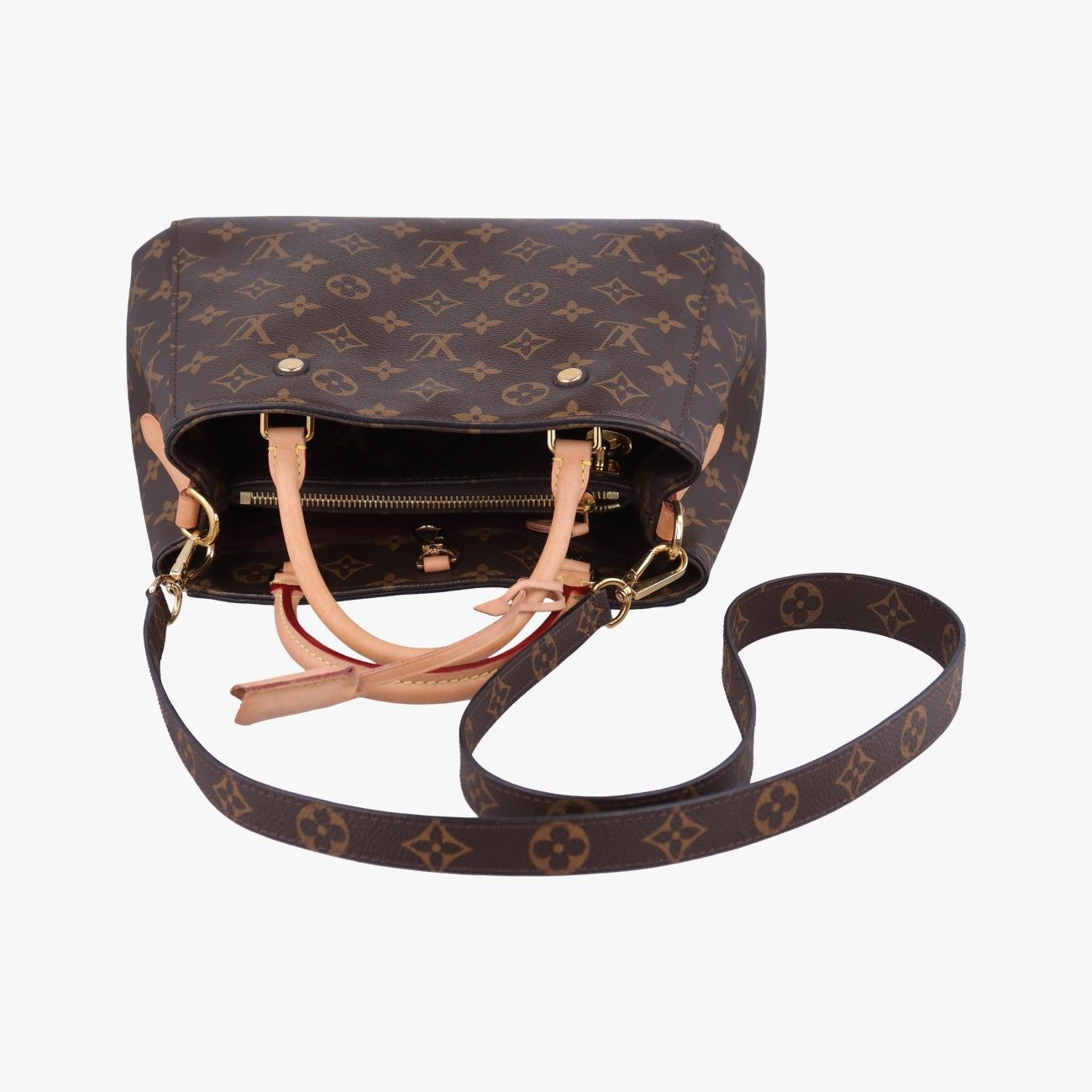 Louis Vuitton Montaigne MM Monogram Brown Canvas Shoulder Bag — view 8