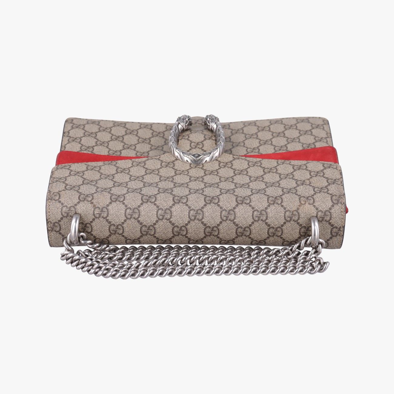 Gucci Dionysus Beige Red Canvas Suede Shoulder Bag — view 8
