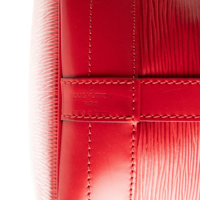 Louis Vuitton Epi Noe Shoulder Bag Drawstring Castilian Red Leather — view 8