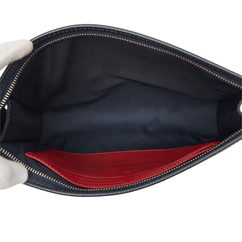 Louis Vuitton Taiga Pochette Voyage Clutch Navy Blue Marine Leather — view 8