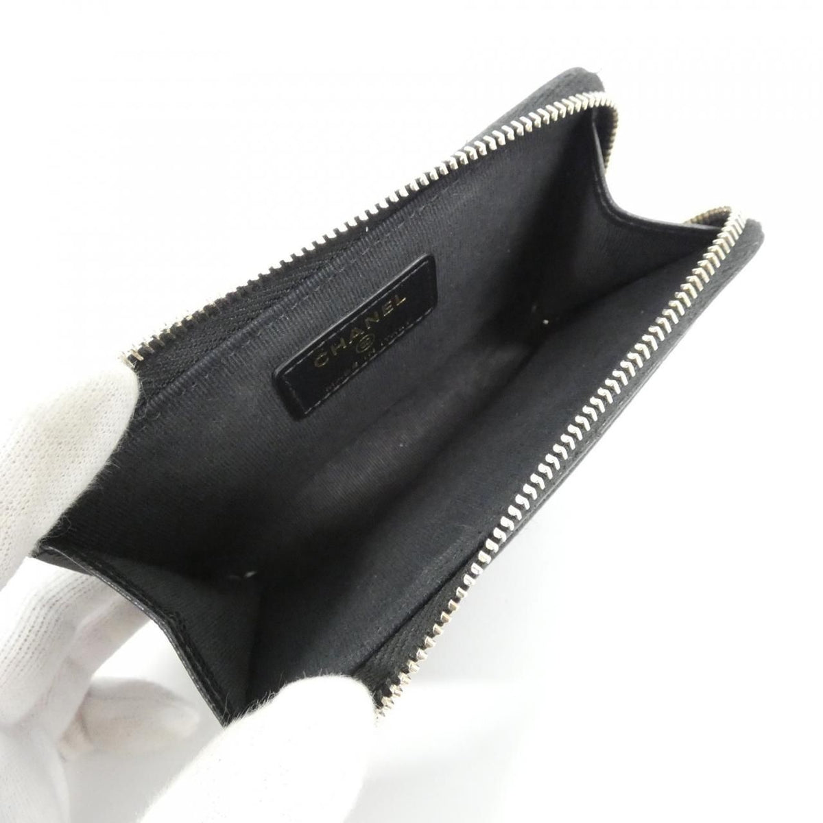 Chanel Card Case Card Holders Black — view 8