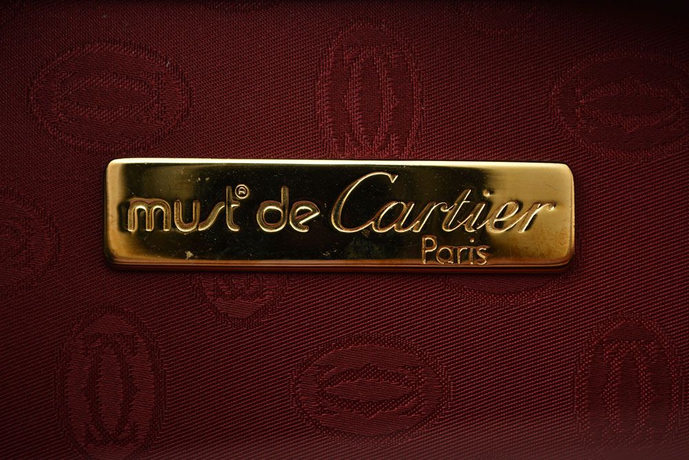 Cartier Clutch Must Line Vintage Leather Bordeaux — view 8