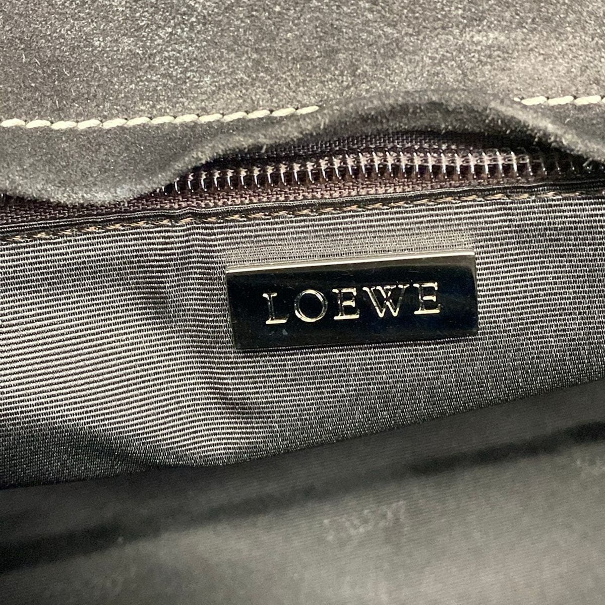 Loewe Handbag Amazona 36 Dark Brown Leather — view 8