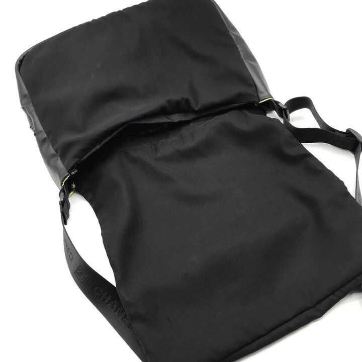 Chanel CC Logo Sports Shoulder Bag Black — view 8