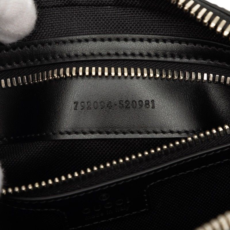 Gucci GG Supreme Belt Bag Gray Red Navy Leather — view 6