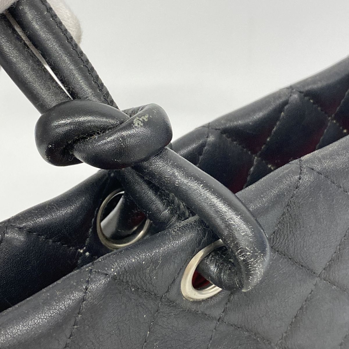 Chanel Tote Bag Cambon Lambskin Black Silver — view 8
