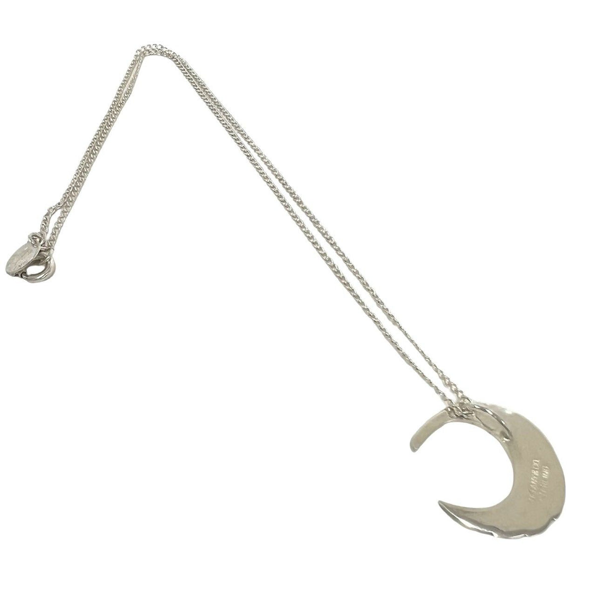 Tiffany & Co Vintage Crest Saint Moon Necklace 925 Sterling Silver Pendant Choker — view 6