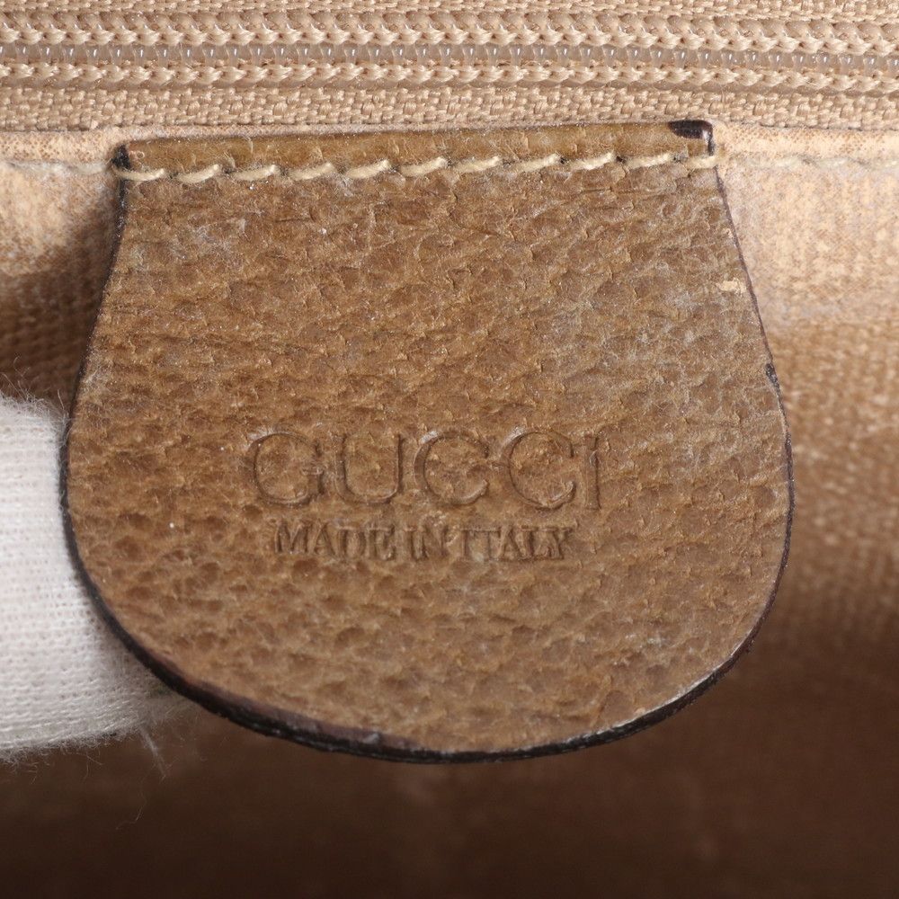 Gucci Vintage GG Pattern 001 113 Leather Shoulder Bag Crossbody Brown — view 8