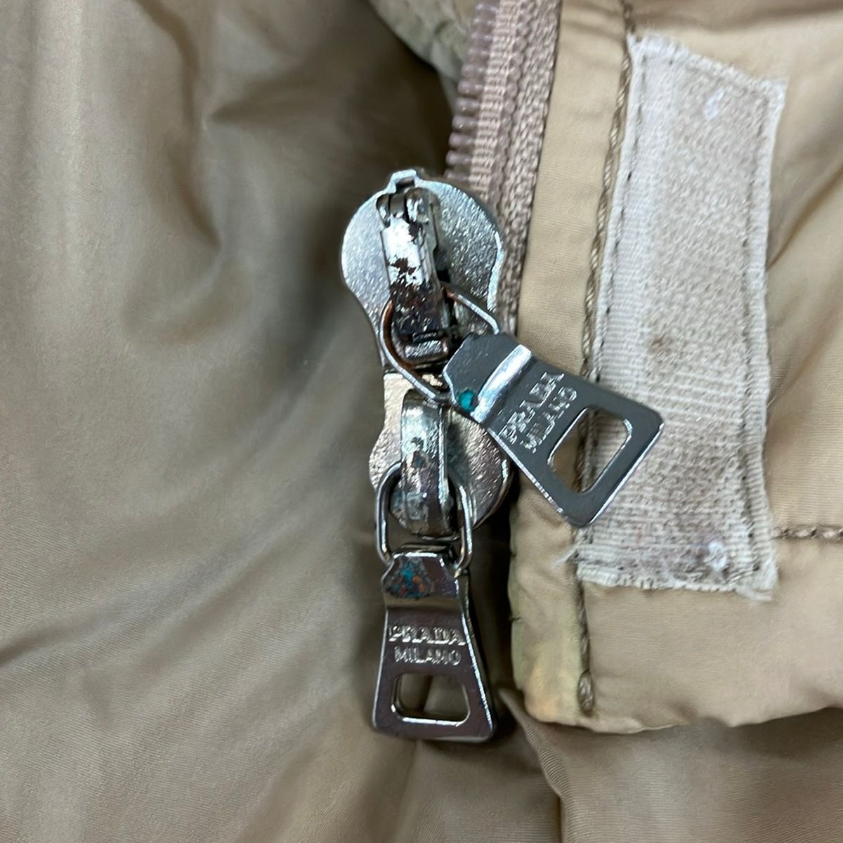 Prada Sport Down Coat S Beige Hood Removable 38 — view 8