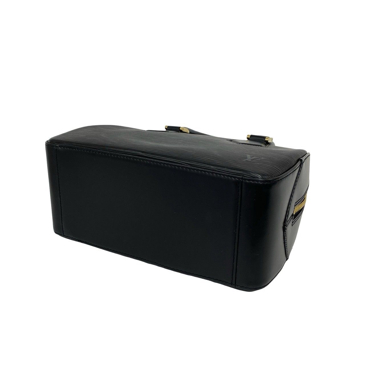 Louis Vuitton Blanc Log Epi Leather Mini Boston Bag Noir Black — view 8