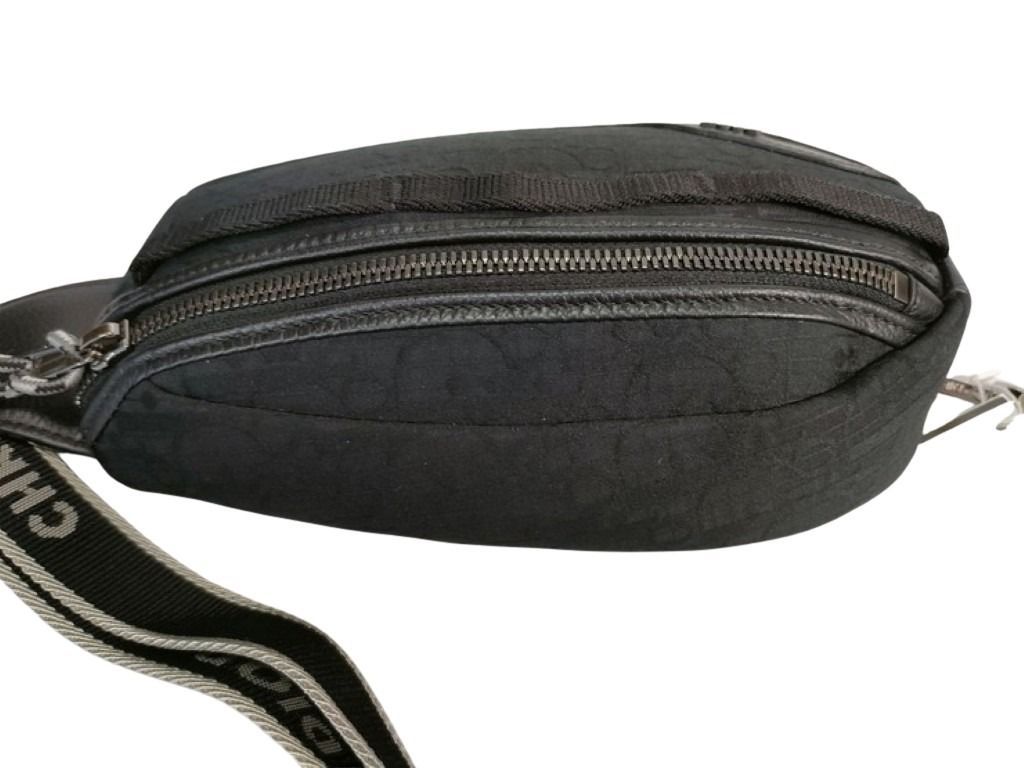 Dior Belt Bag Scarab Oblique Black Canvas Leather Silver — view 8
