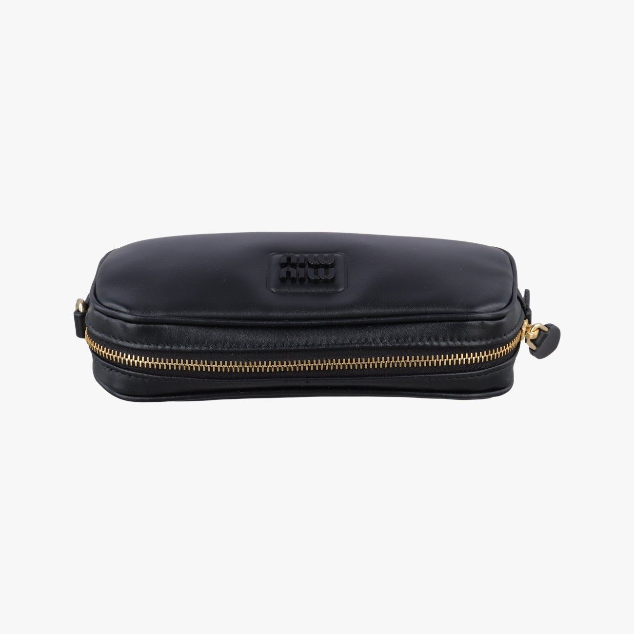 Miu Miu Logo Black Leather Handbag — view 8