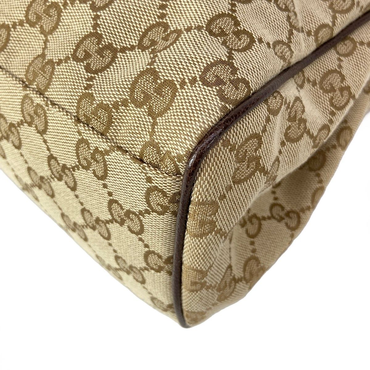 Gucci Handbag Paparazzo Top Handle Bag Beige Dark Green Multi Leather — view 8