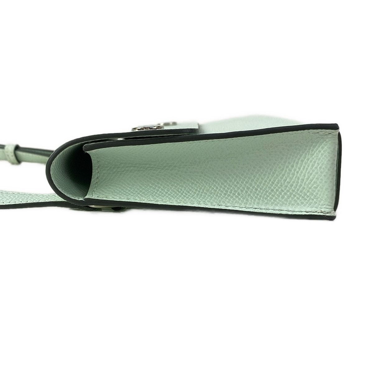 Hermes Wallet Nap to Go Vert Peppermint on Chain Silver Shoulder Bag — view 8