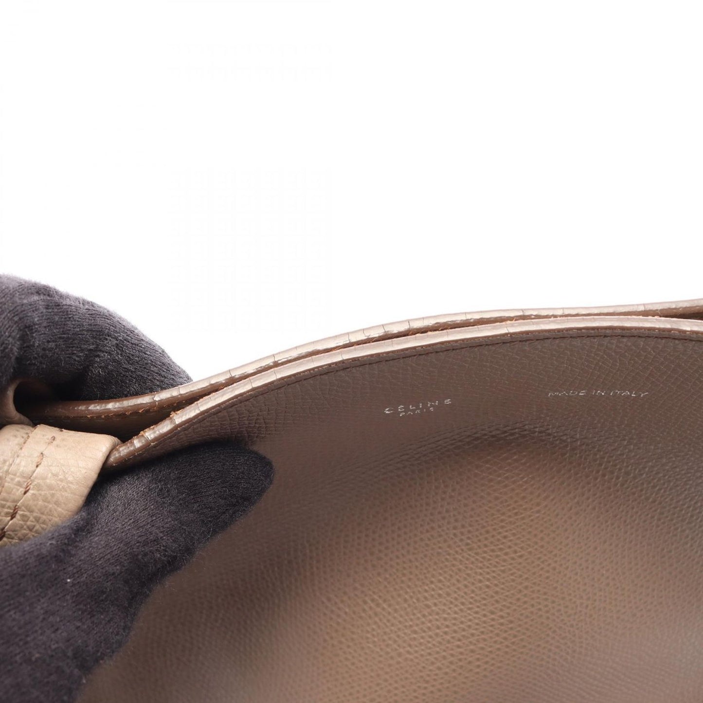 Celine Tote Bag Cabas Phantom Small Gray Leather — view 8