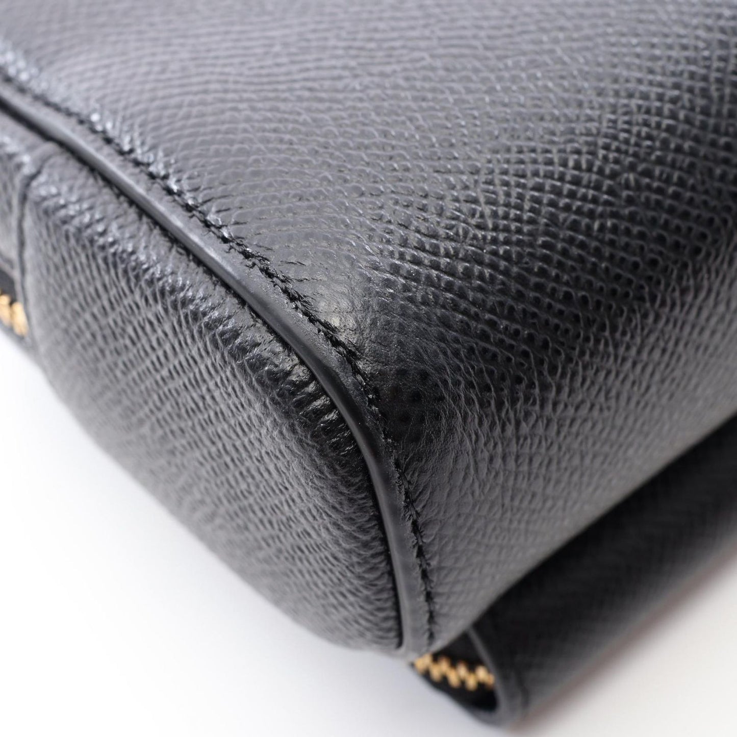 Dior Shoulder Bag Double Pouch Black Leather — view 7