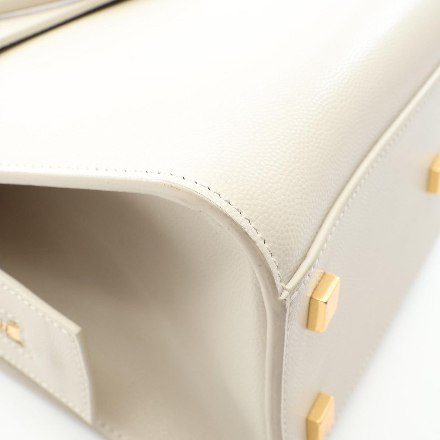 Saint Laurent Paris Handbag Uptown Tote Small 2-Way Ivory Leather — view 8
