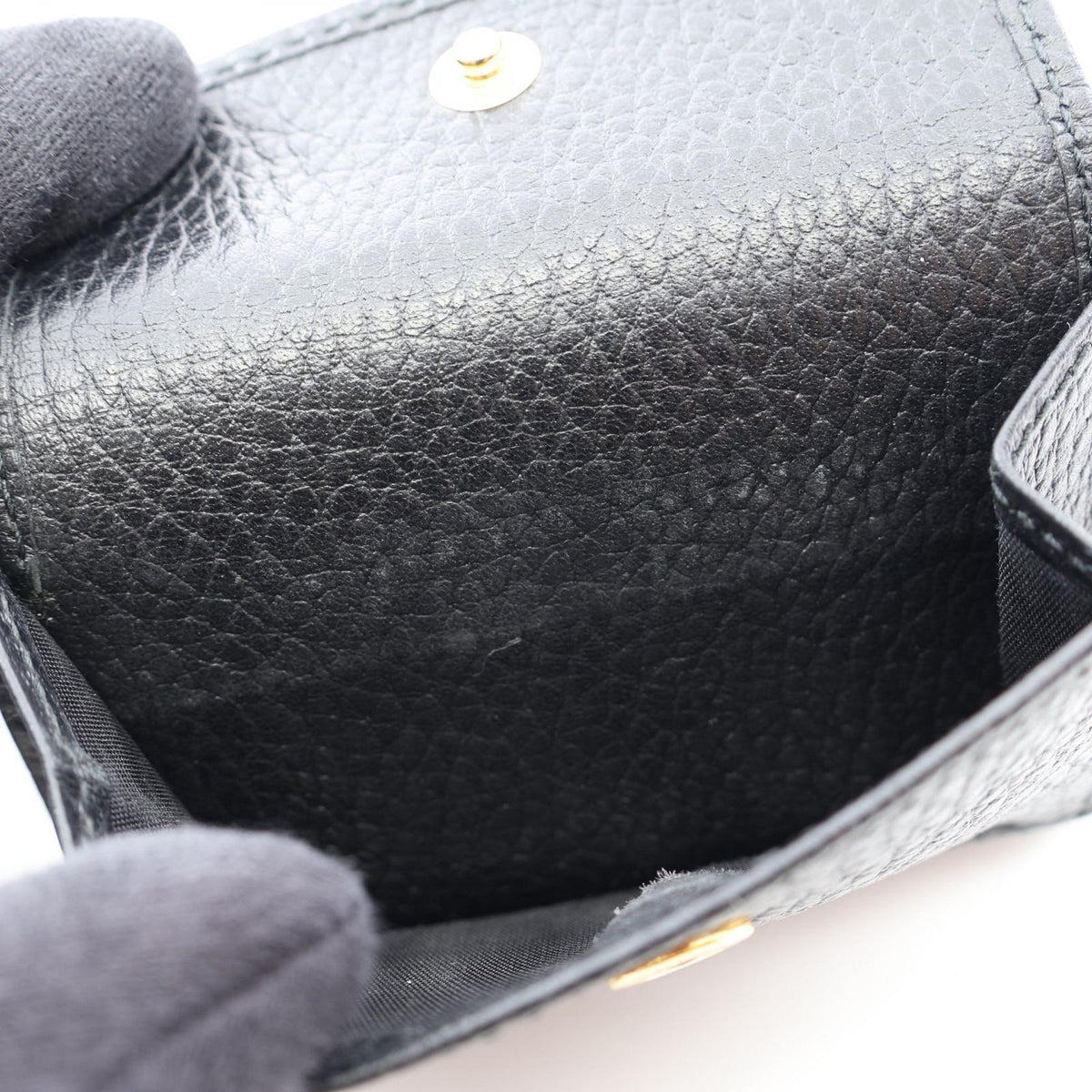 Gucci Trifold Wallet Petit Marmont Black Leather GG — view 8