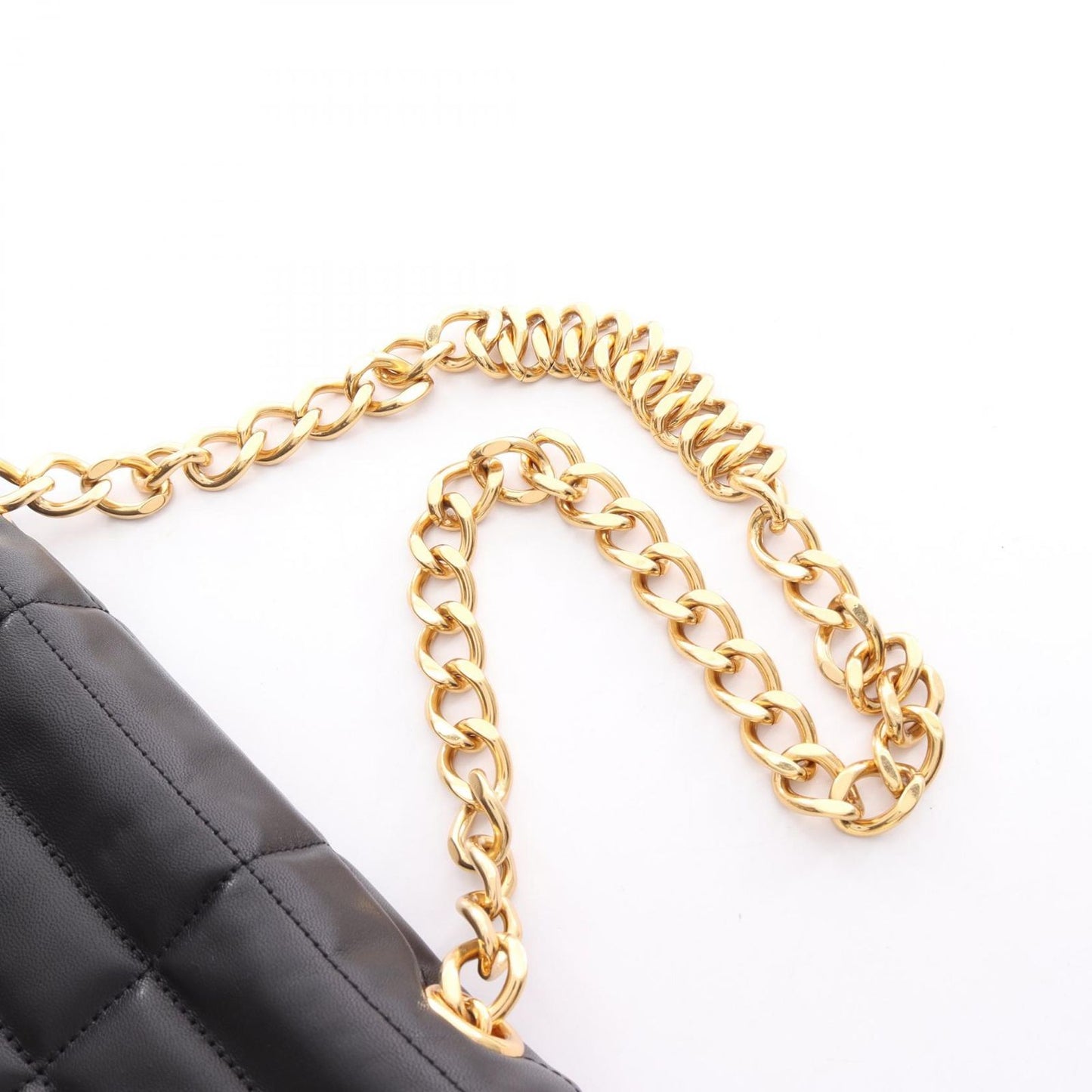 Celine Shoulder Bag Matelasse Monochrome Black Leather — view 7