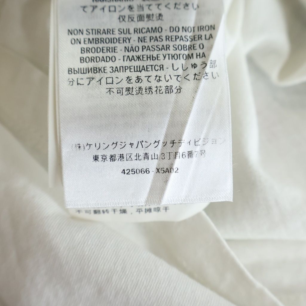 Gucci Floral Blouse Sequin Ribbon Short Sleeve T-Shirt White — view 8