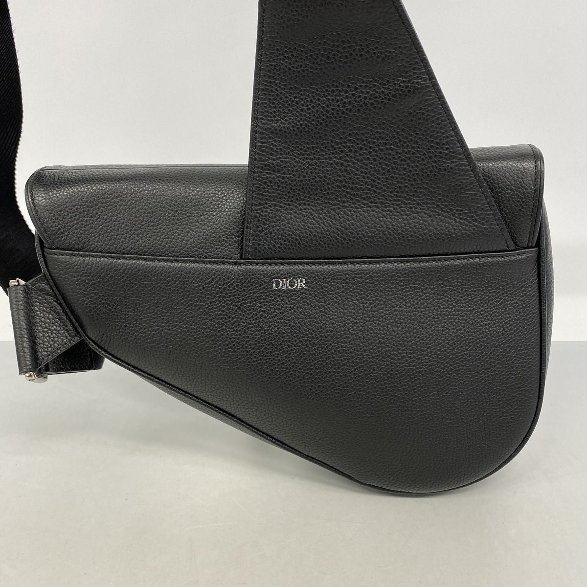 Dior Belt Bag Leather Black Silver — view 8