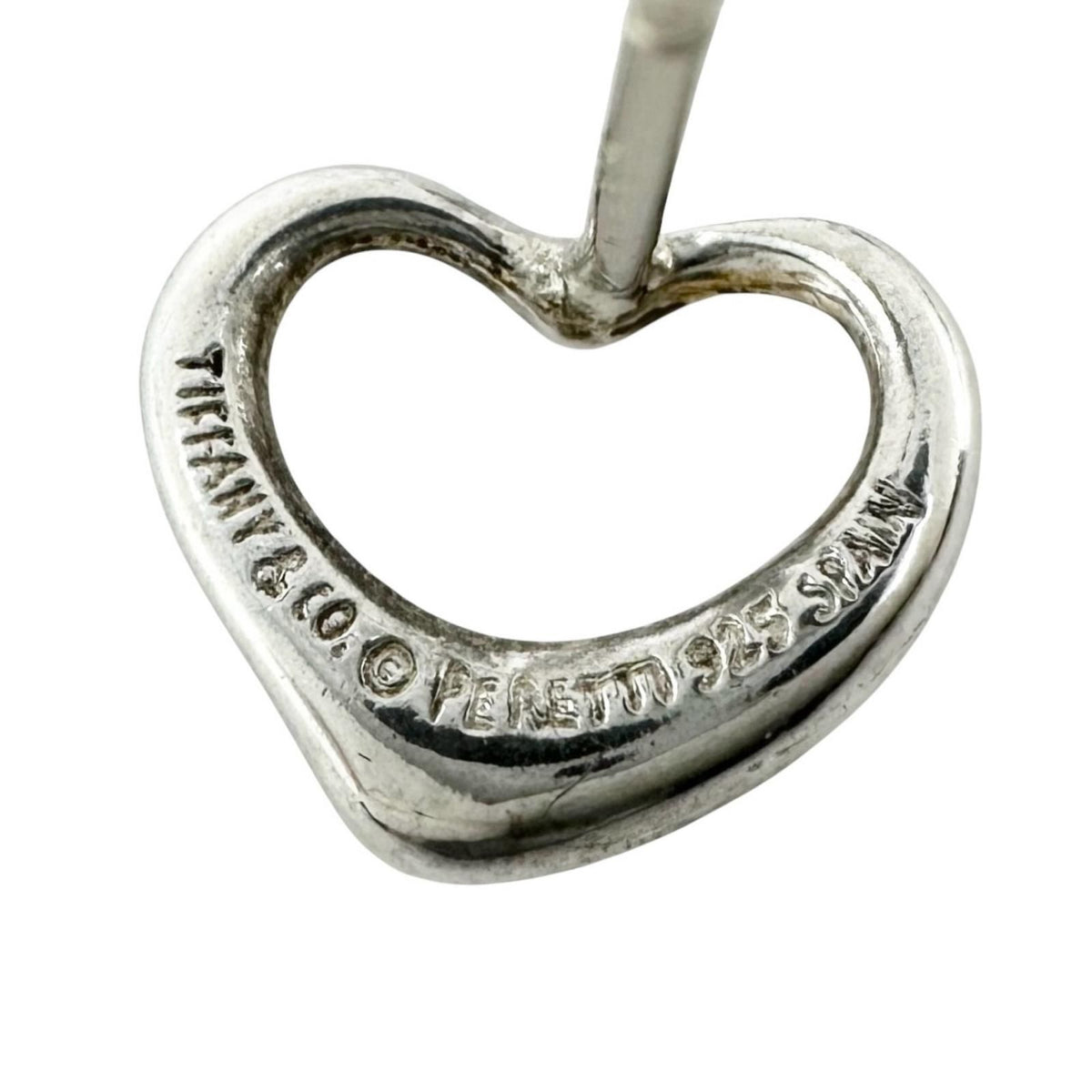 Tiffany & Co Open Heart Silver Earrings — view 6