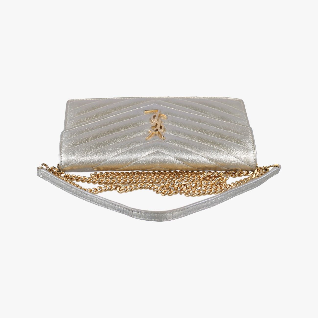 Saint Laurent Monogram Gold Leather — view 8