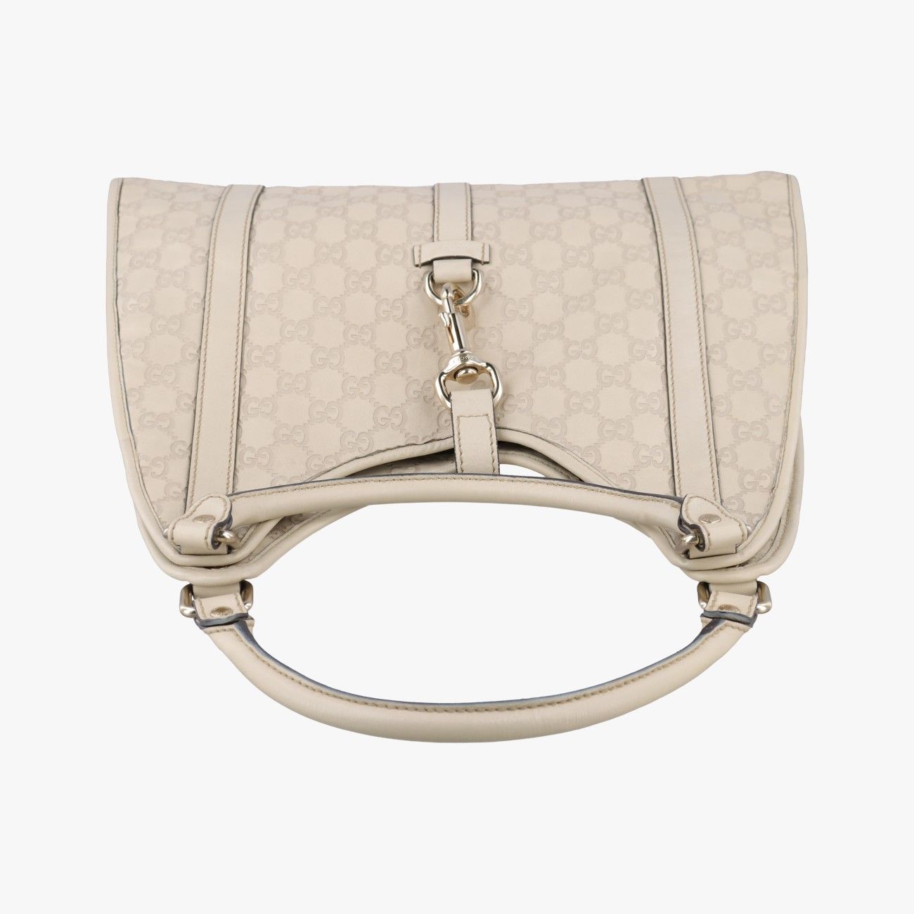 Gucci New Jackie White Leather Shoulder Bag — view 8
