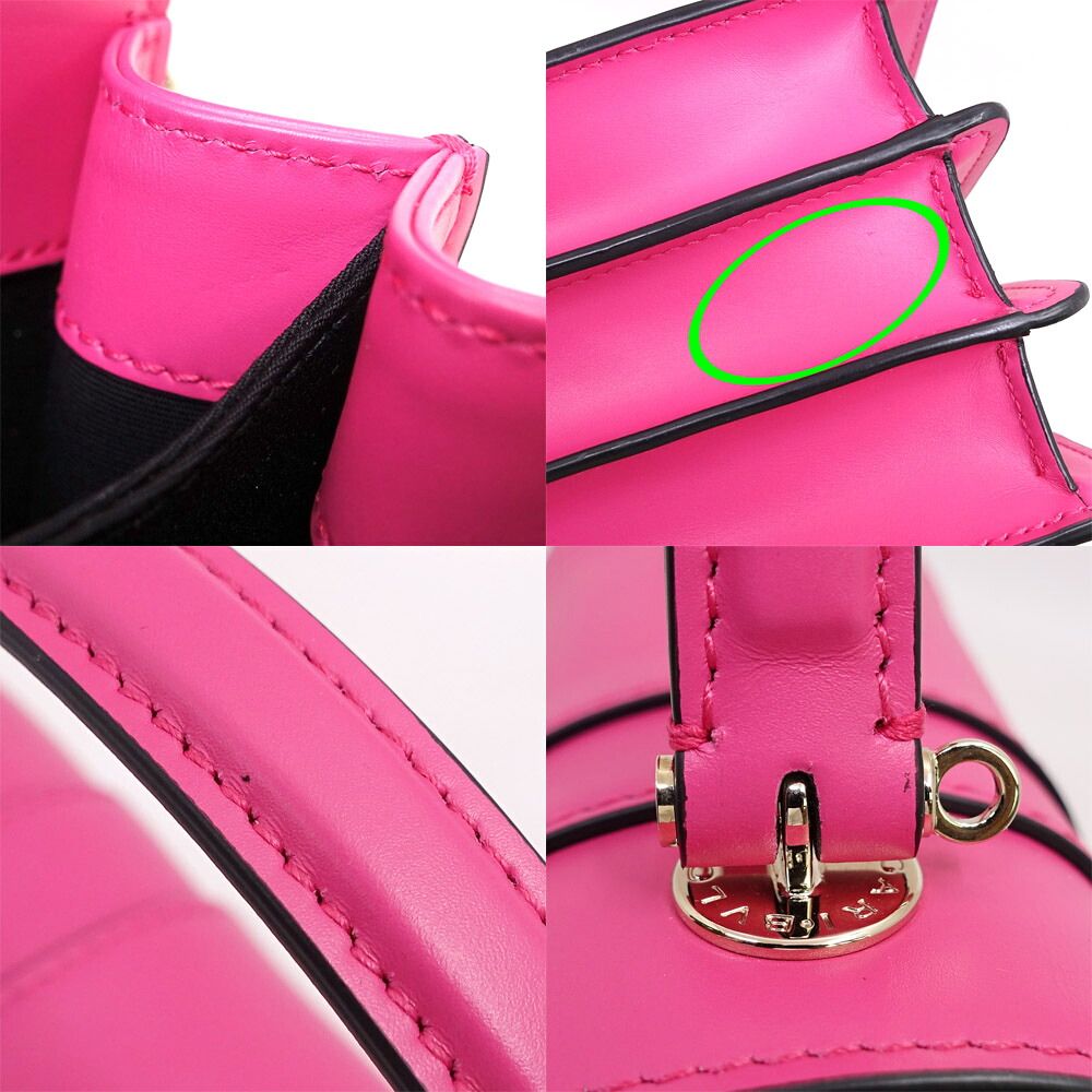 Bvlgari Serpenti Forever Top Handle Calf Leather Pink GD Mirror Handbag Bag — view 8