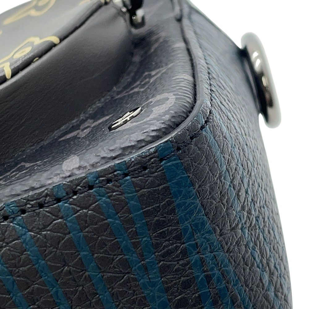 Louis Vuitton Shoulder Bag Monogram Eclipse Volga on Strap Black — view 8