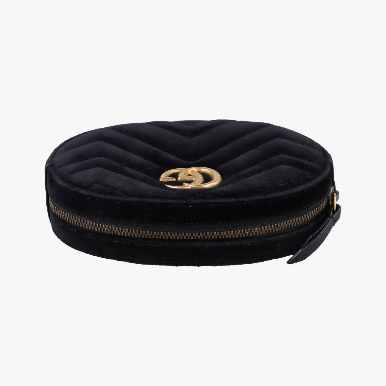 Gucci GG Marmont Black Velour Handbag — view 8