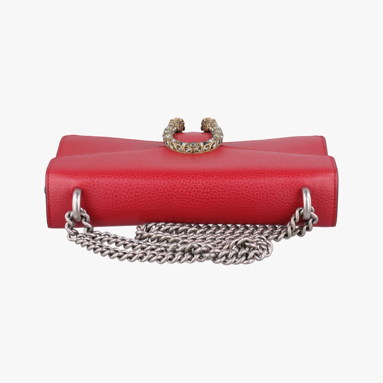 Gucci Dionysus Red Leather Shoulder Bag — view 8