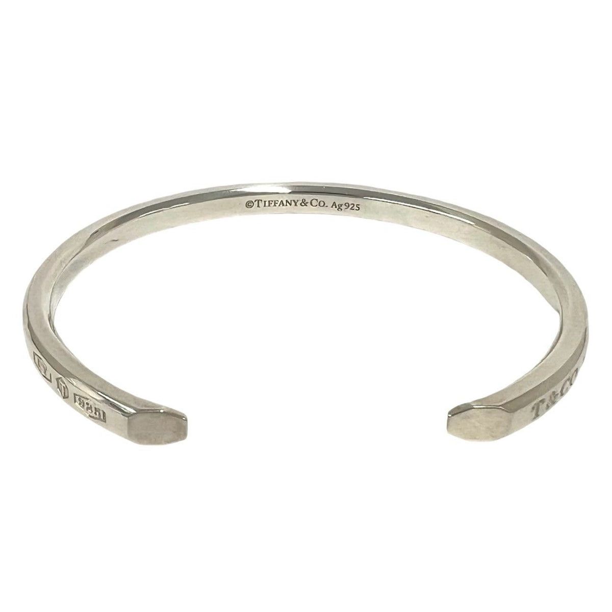 Tiffany & Co Makers Narrow Cuff Bangle 925 Sterling Silver Bracelet — view 5