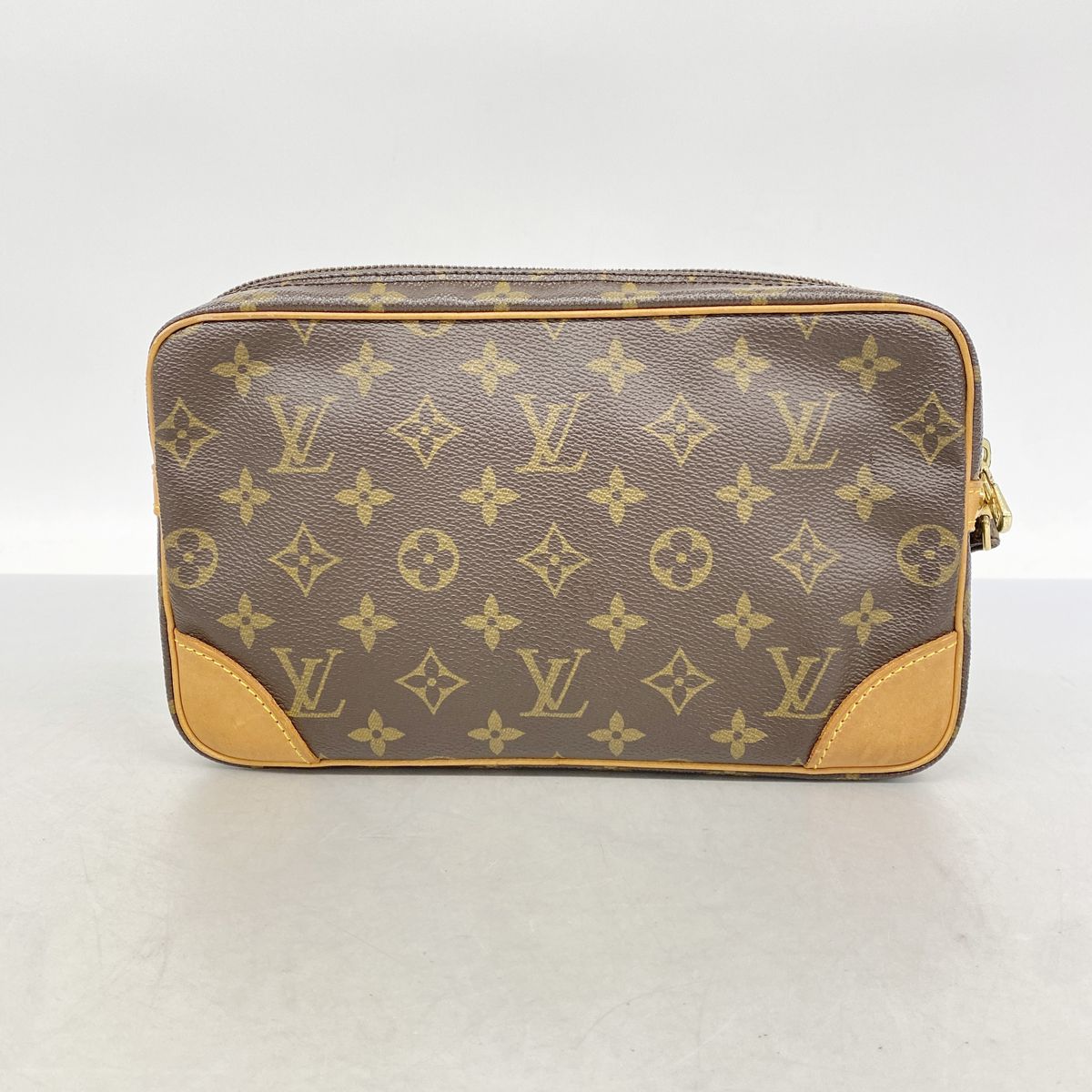 Louis Vuitton Clutch Monogram Marly Dragonne GM Brown — view 8