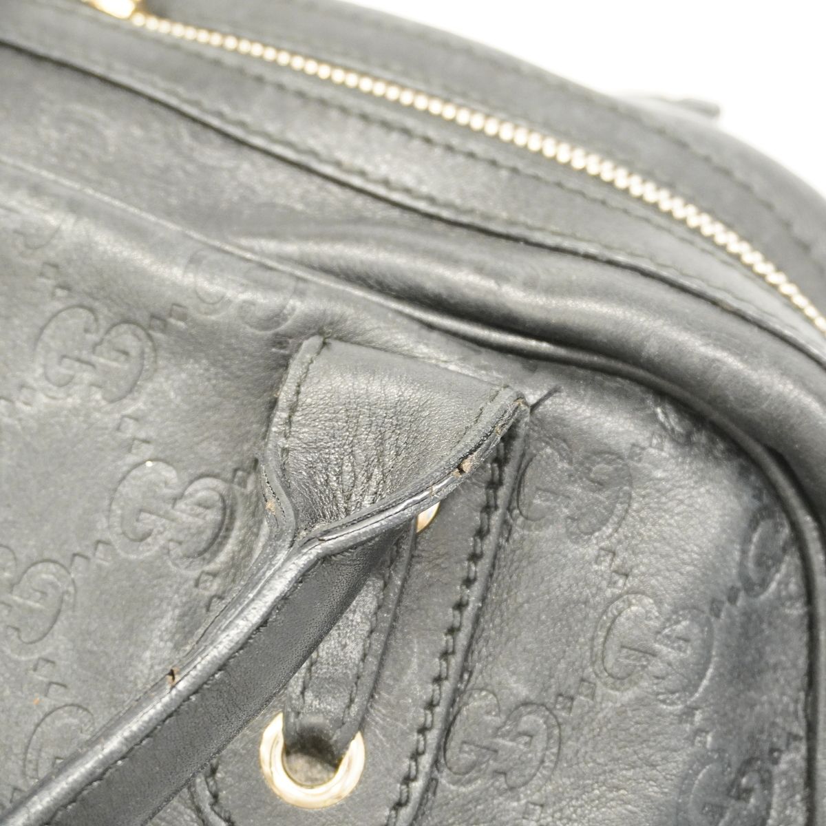 Gucci Shoulder Bag Guccissima Princy Leather Black Gold — view 8