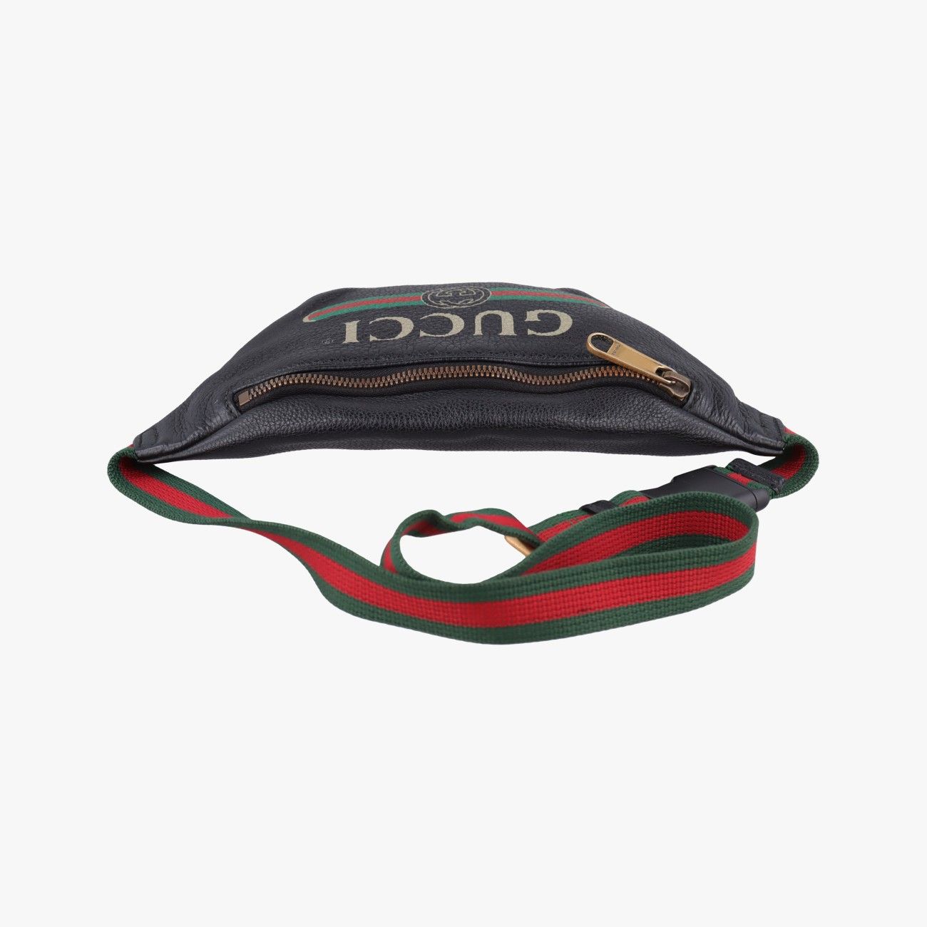 Gucci Print Black Leather Handbag — view 8