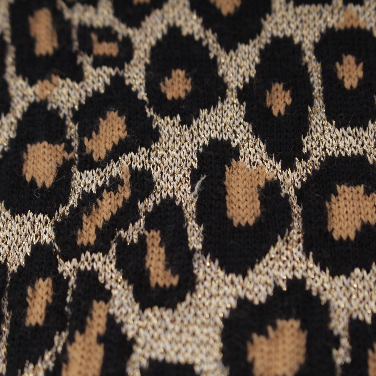 Miu Miu Wool Leopard Lame Cardigan Long Sleeve Mmf 076 Brown 36 — view 8