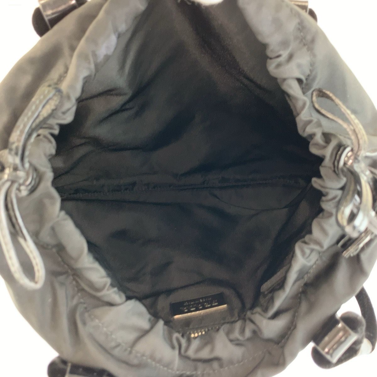 Prada Tessuto Black Silver Nylon Tote Shoulder Bag — view 8